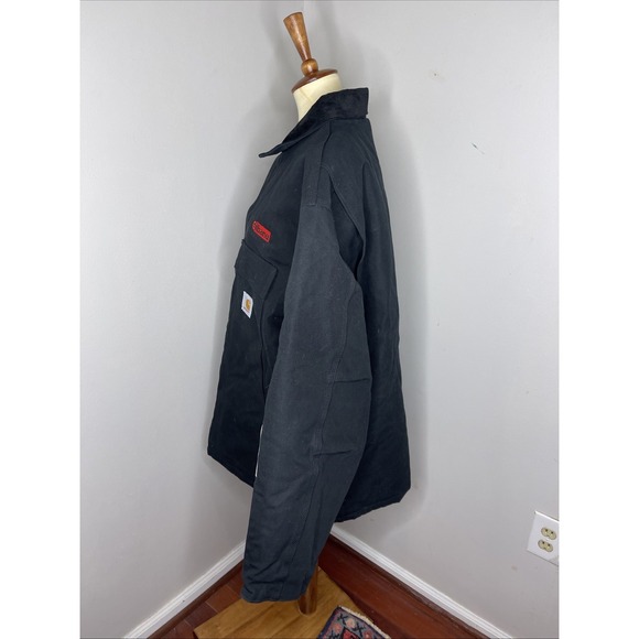 NEW Carhartt Jacket Mens XL Black Duck Traditional Coat C003 Logo Work Warm - Picture 2 of 11